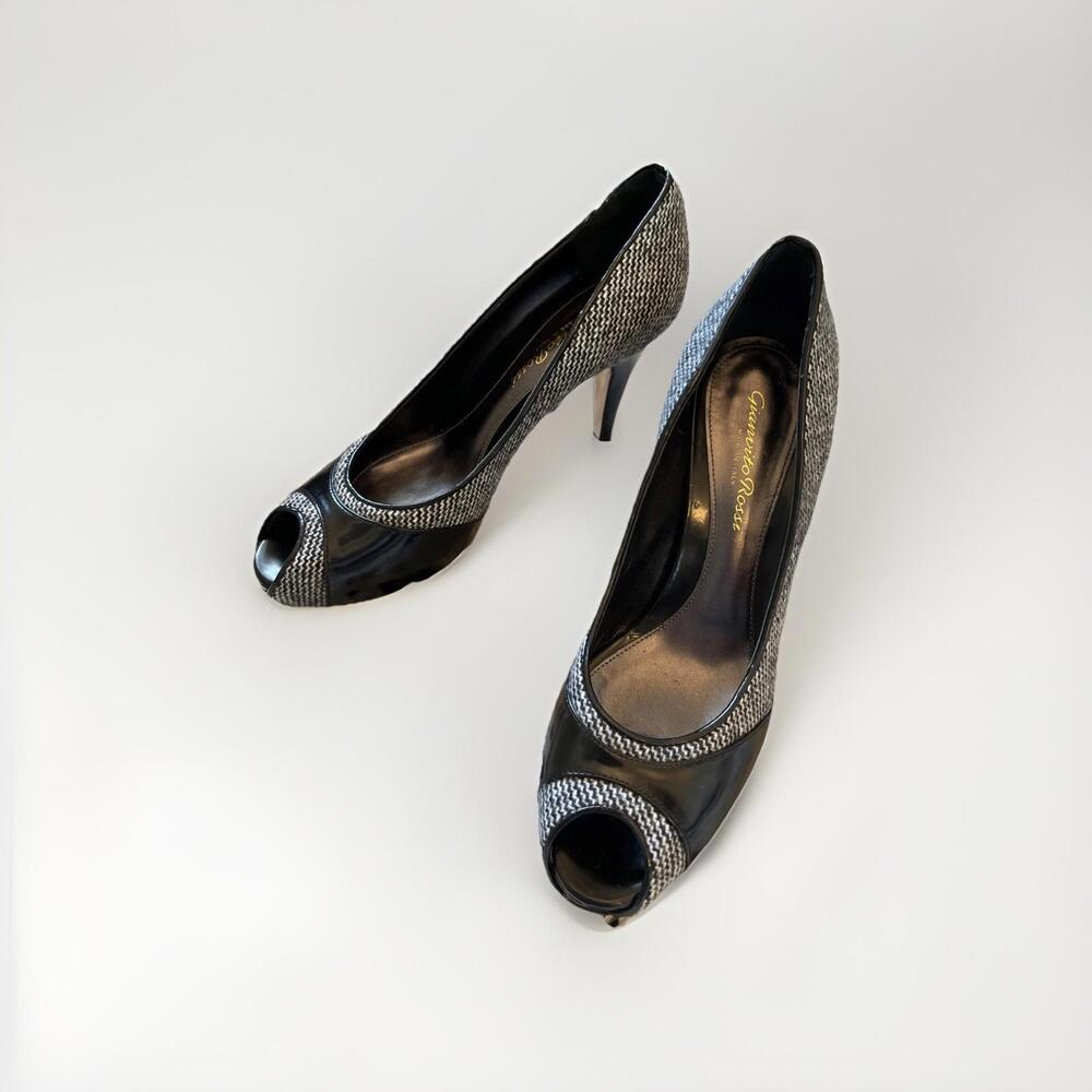 GORGEOUS GIANVITO ROSSI LADIES TWEED PUMPS SIZE EU38.5/US8.5 MADE ITALY  RP$800+